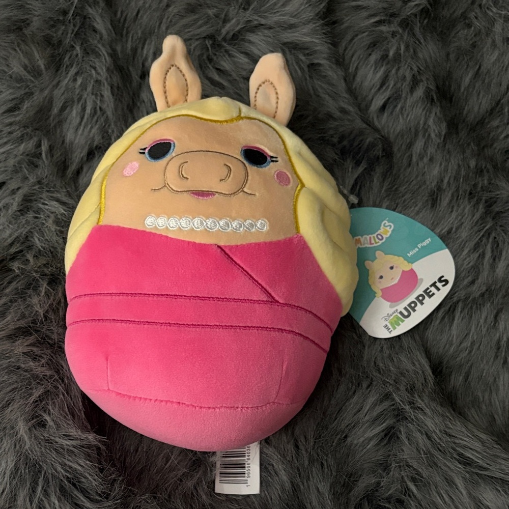 Miss Piggy Original Squishmallow Muppets Plush Toy - Pink NWT